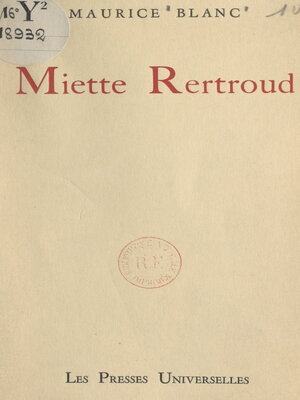 cover image of Miette Rertroud